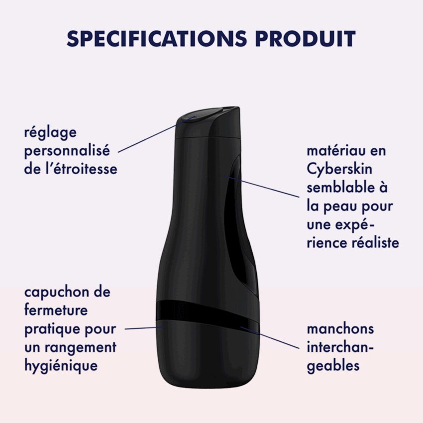 Men Classic - Noir Masturbateur Satisfyer – Image 2