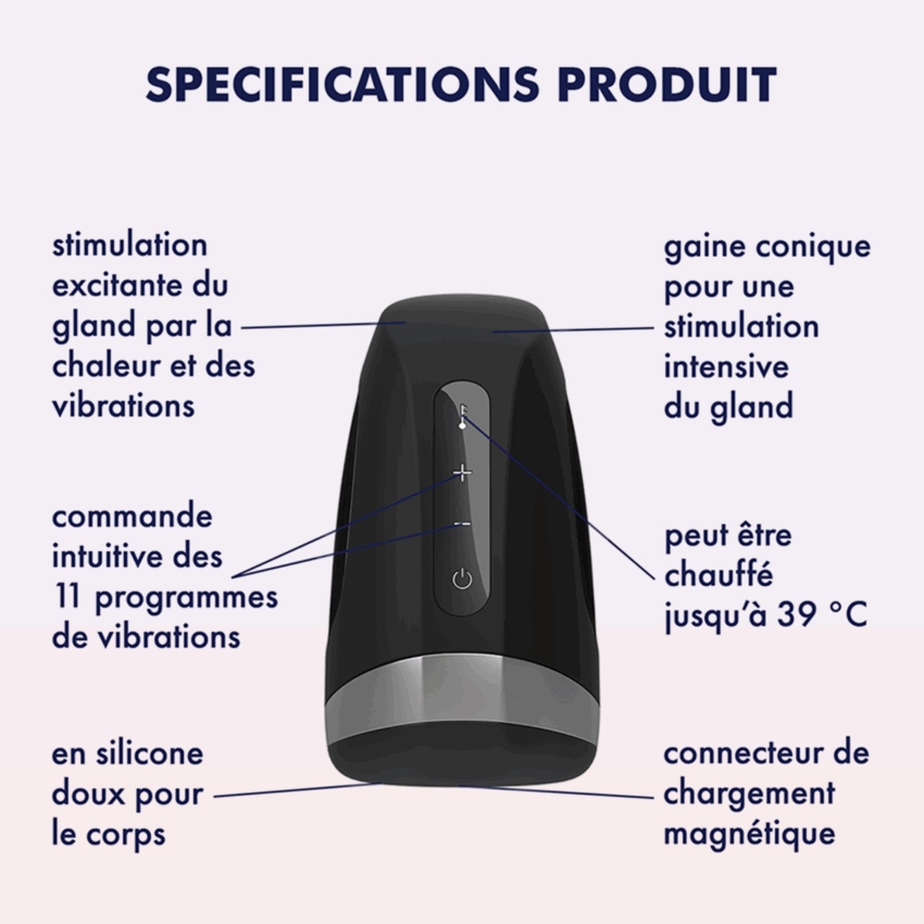 Men Heat Vibration – Masturbateur chauffant pour homme – Image 2
