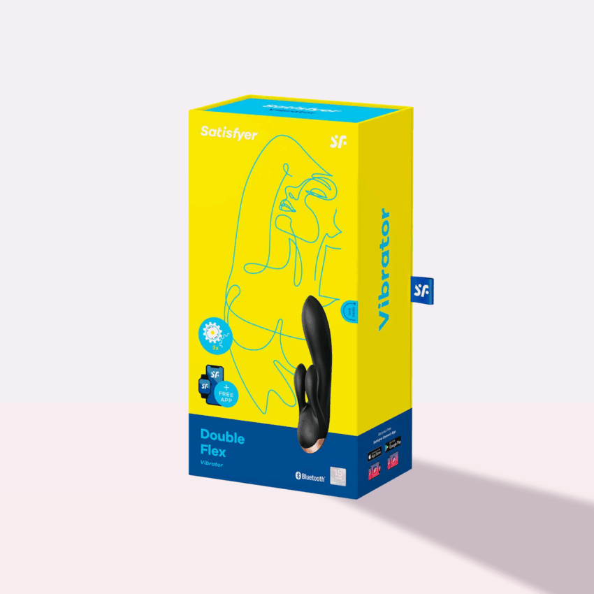 Double Flex Connect – Vibromasseur Rabbit Noir – Image 2