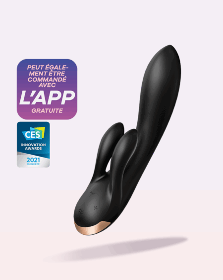 Double Flex Connect – Vibromasseur Rabbit Noir